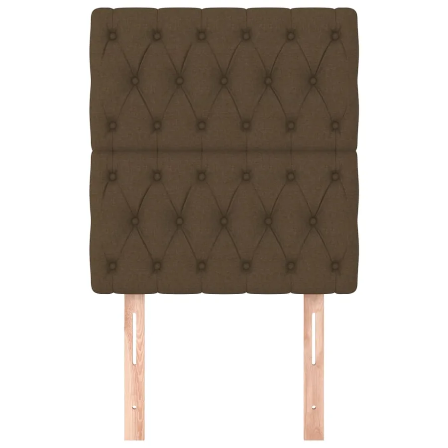 Tête de lit marron foncé 80x7x118/128 cm Tissu - 3
