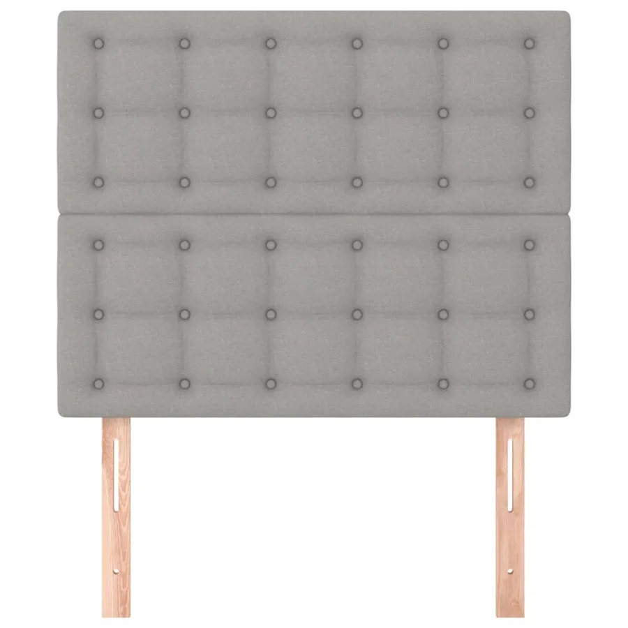 Tête de lit Gris clair 100x5x118/128 cm Tissu - 3