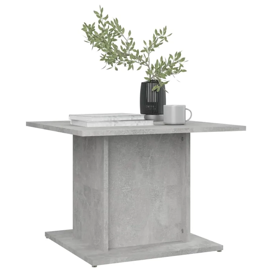 Table basse gris béton 55,5x55,5x40 cm bois d'ingénierie - 6