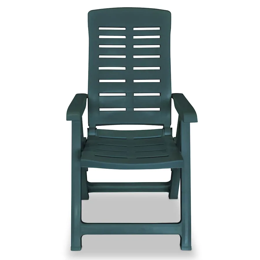 Chaises inclinables de jardin lot de 6 Plastique Vert - 4