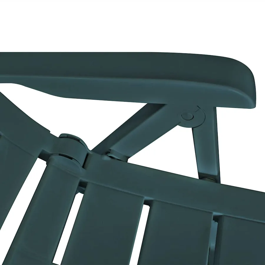 Chaises inclinables de jardin lot de 6 Plastique Vert - 7