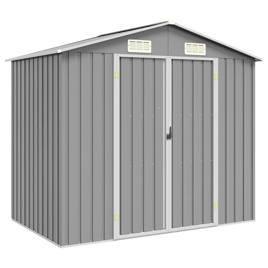 Abri de jardin Gris 205x129x183 cm Métal galvanisé