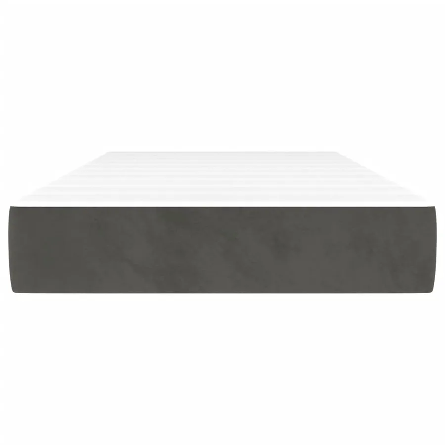 Matelas de lit à ressorts ensachés fermeté moyenne Gris foncé 100x200x20 cm - 3