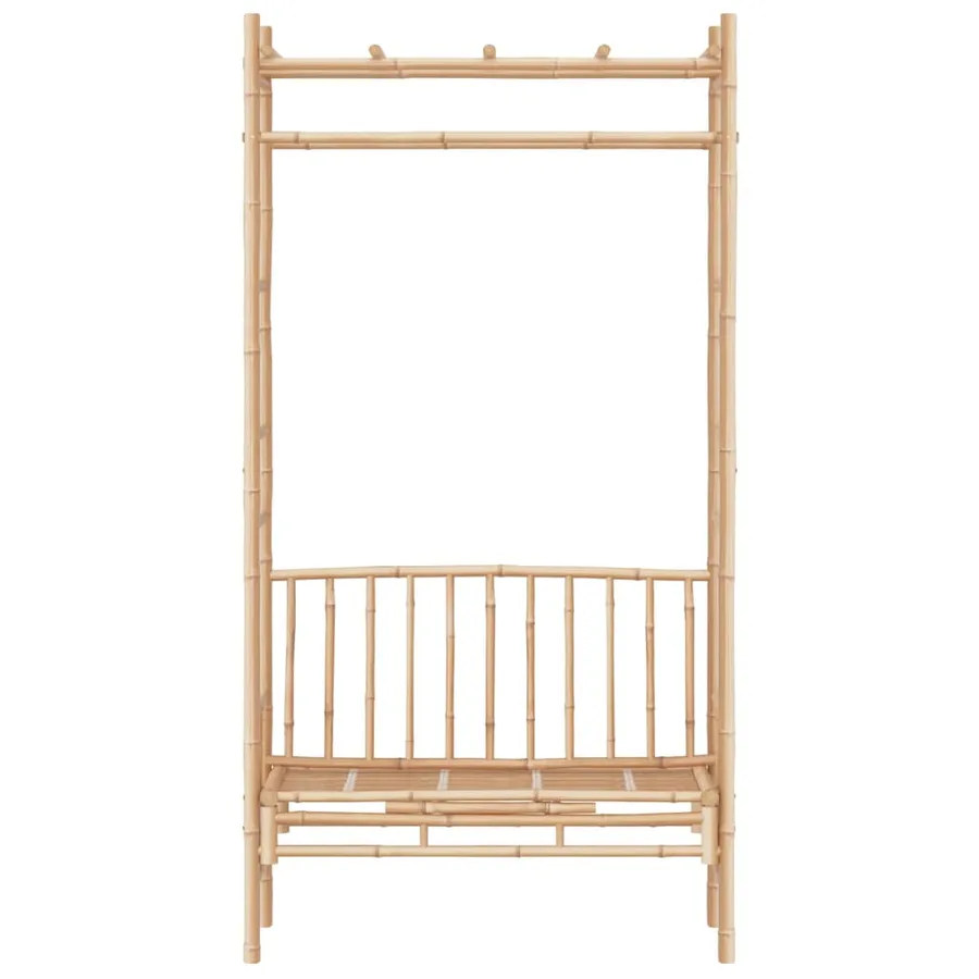Banc de jardin avec pergola 116 cm Bambou - 3