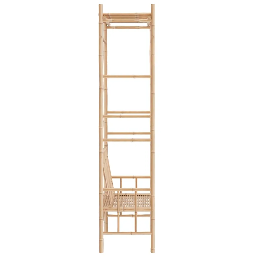 Banc de jardin avec pergola 116 cm Bambou - 4