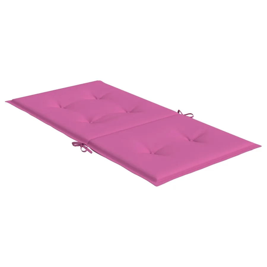 Coussins de chaise à dossier bas lot de 4 rose tissu - 6