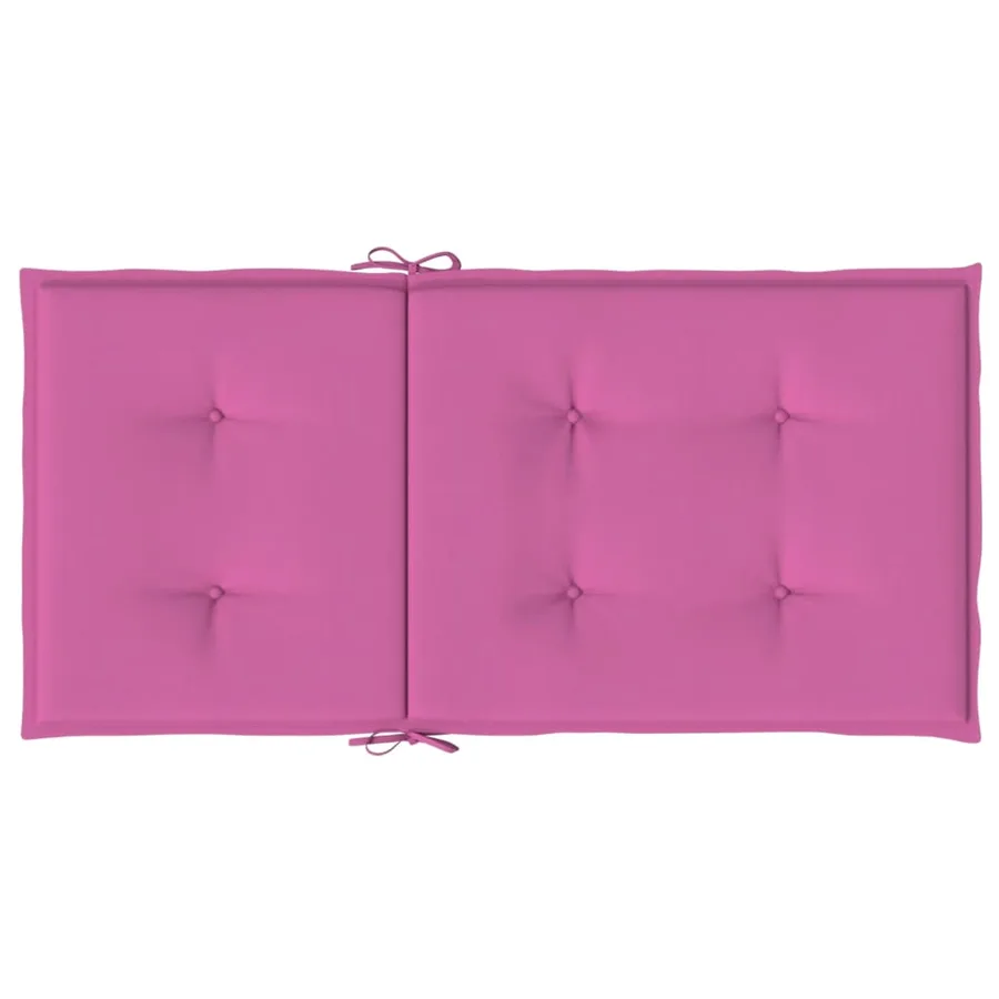 Coussins de chaise à dossier bas lot de 4 rose tissu - 7