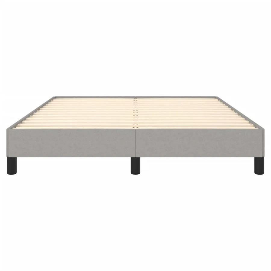 Cadre de lit sans matelas gris clair 140x190 cm tissu - 5
