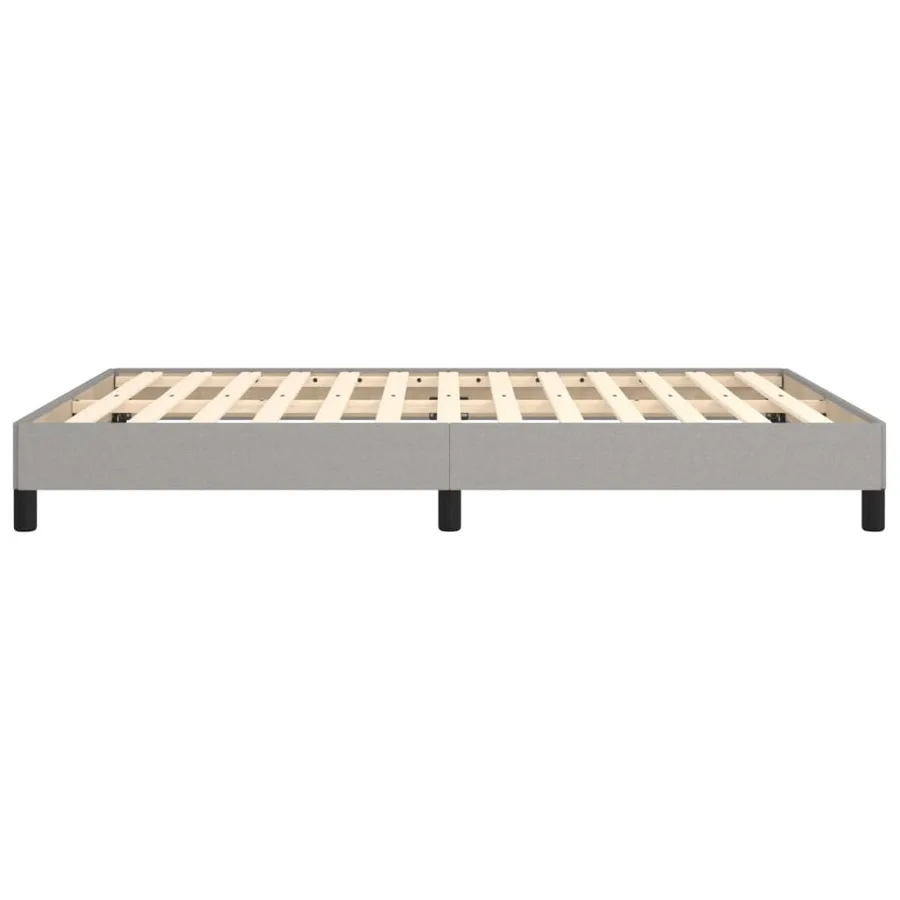 Cadre de lit sans matelas gris clair 140x190 cm tissu - 6