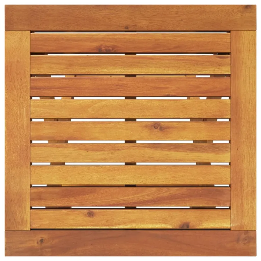 Chaise longue avec table Résine tressée et bois massif d'acacia - 15
