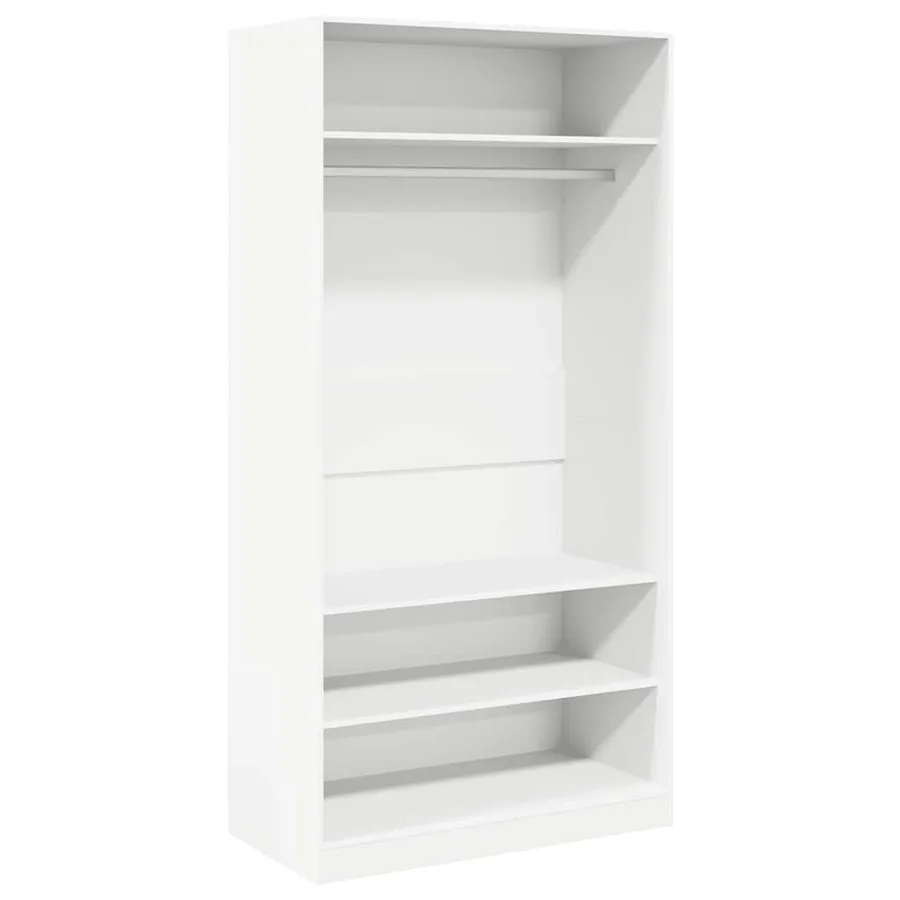 Garde-robe Blanc 100 x 50 x 200 cm Bois d'ingénierie - 2