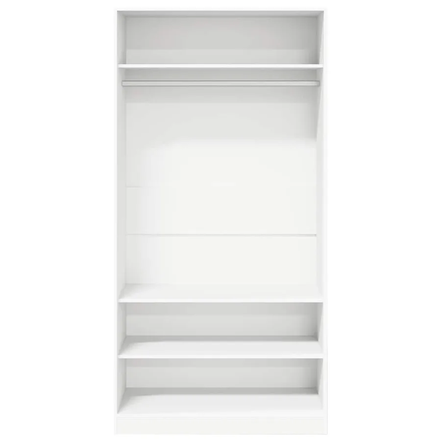 Garde-robe Blanc 100 x 50 x 200 cm Bois d'ingénierie - 4