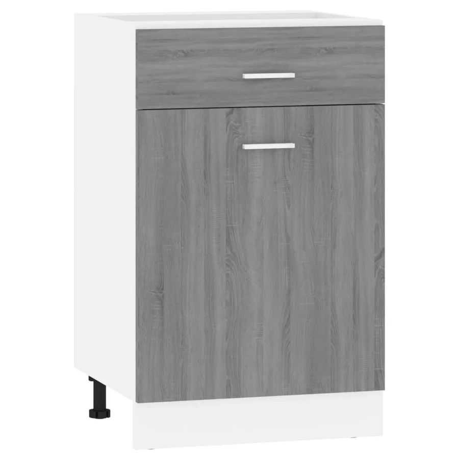 Armoire à tiroirs inférieure "Lyon" Gris Sonoma 50 x 46 x 81,5 cm Bois d'ingénierie - 2