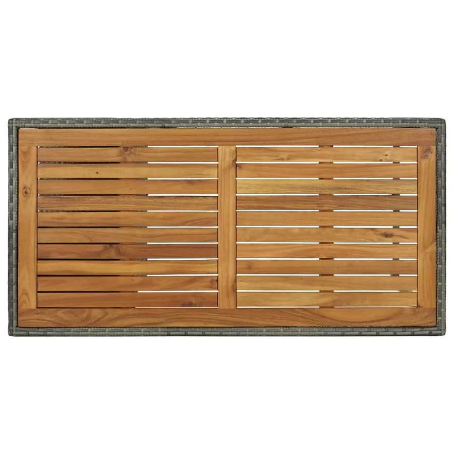 Ensemble de bar de jardin 5 pcs et coussins Résine tressée Gris - 3