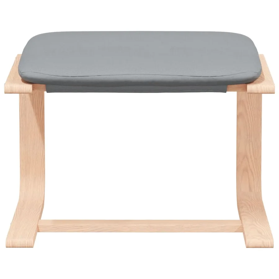 Chaise de relaxation avec repose-pied Gris clair Tissu - 7