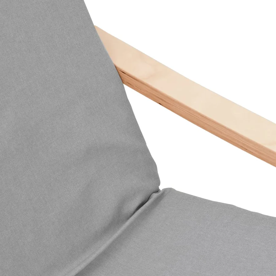 Chaise de relaxation avec repose-pied Gris clair Tissu - 8