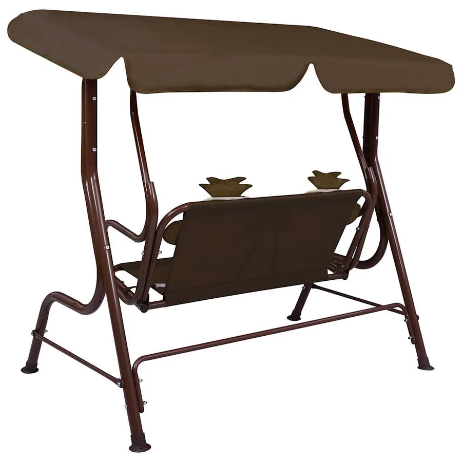 Balancelle pour enfants Marron 115x75x110 cm Tissu - 4