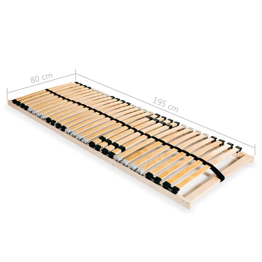 Sommier à lattes sans matelas avec 28 lattes 7 zones 80x200 cm - 8