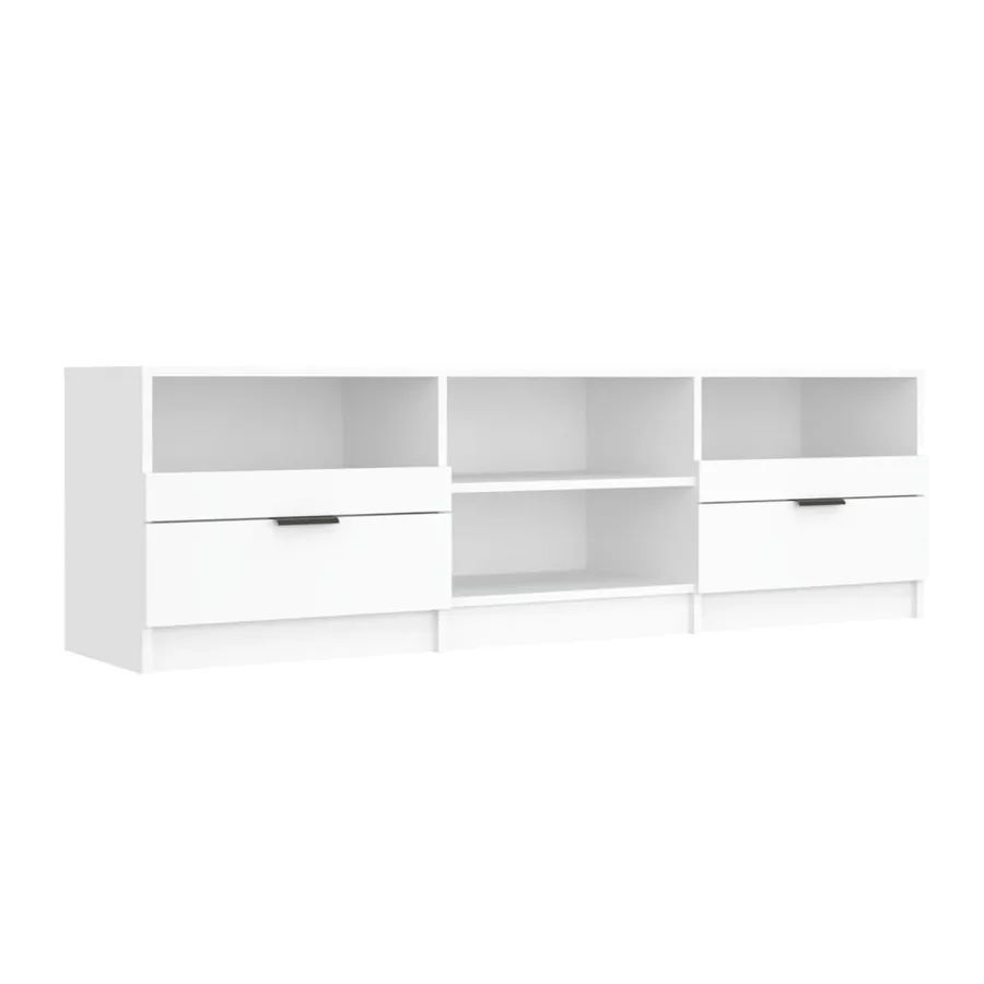 Meuble TV Blanc 150x33,5x45 cm Bois d'ingénierie - 2