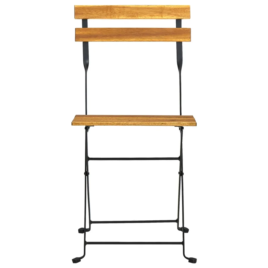 Ensemble à manger d'extérieur pliable 7pcs Bois d'acacia solide - 4