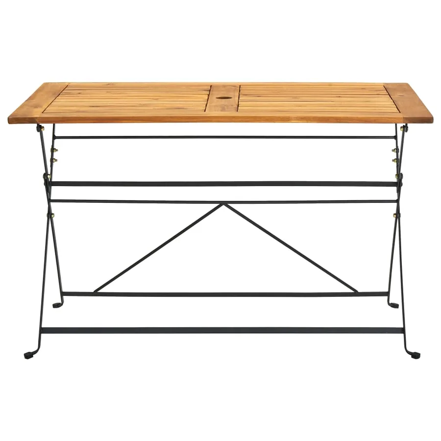 Ensemble à manger d'extérieur pliable 7pcs Bois d'acacia solide - 7