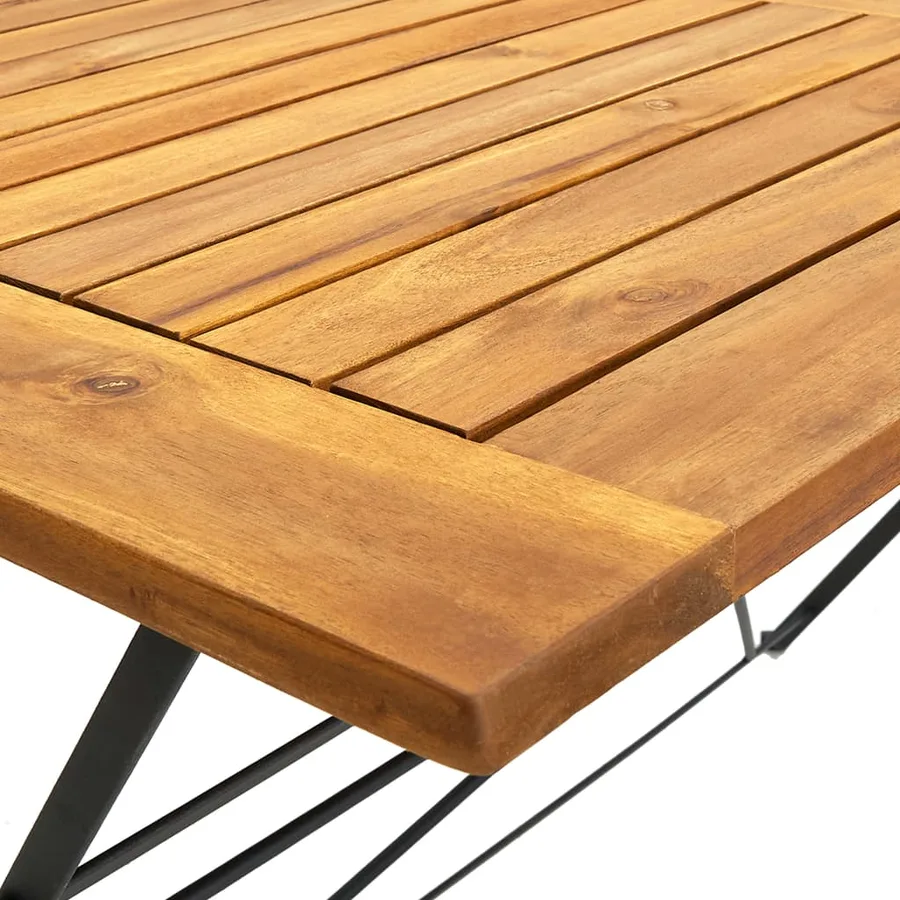 Ensemble à manger d'extérieur pliable 7pcs Bois d'acacia solide - 8