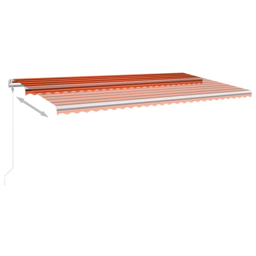 Auvent automatique capteur de vent LED 600x300 cm Orange marron - 9
