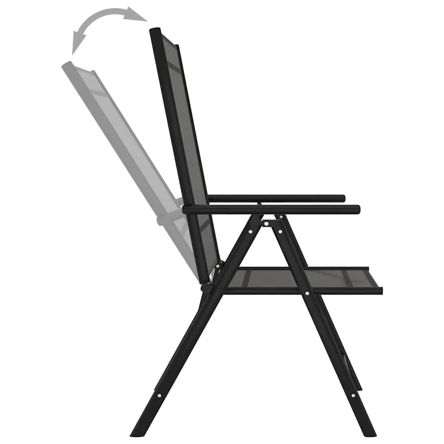 Salon de jardin 9 pcs Noir et anthracite - 3