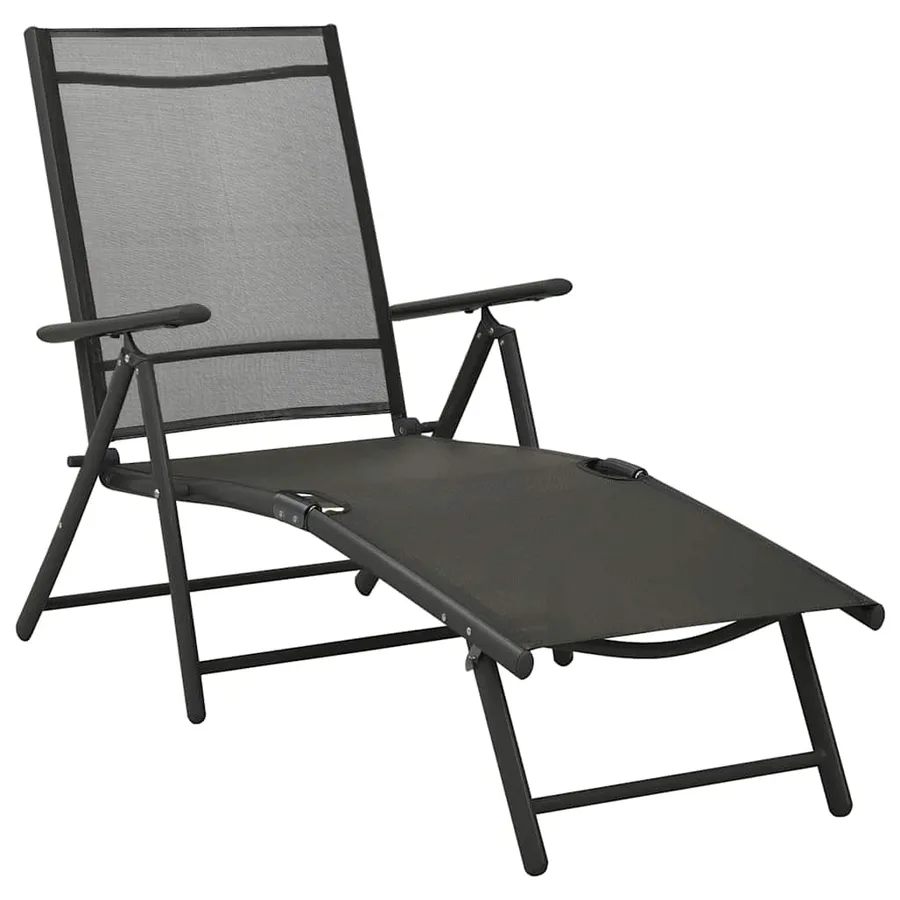 Salon de jardin 9 pcs Noir et anthracite - 5