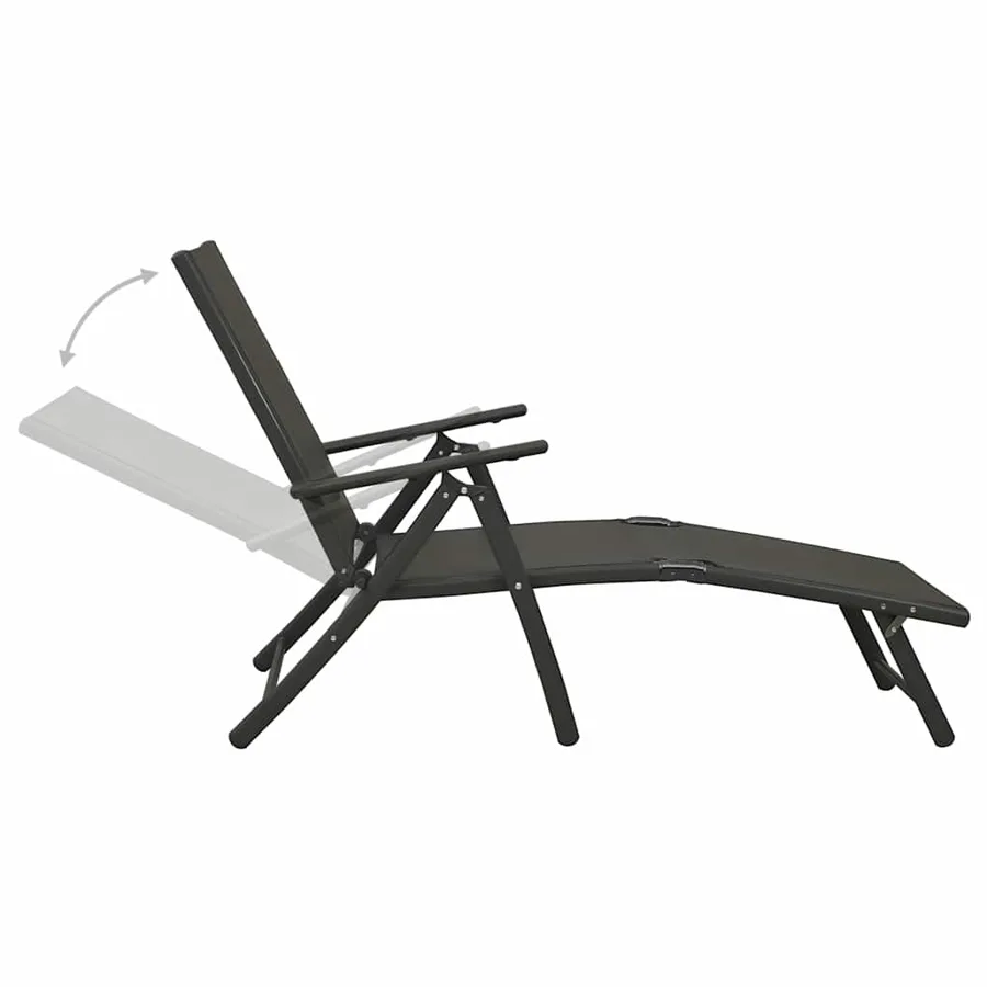 Salon de jardin 9 pcs Noir et anthracite - 6