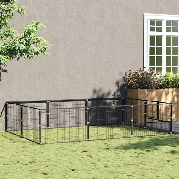 Chenil Noir 6 m² Acier