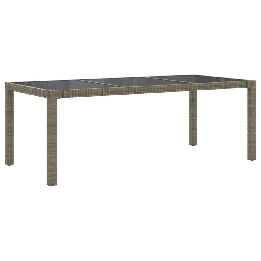 Ensemble à manger d'extérieur 9pcs coussins Résine tressée Gris - 8