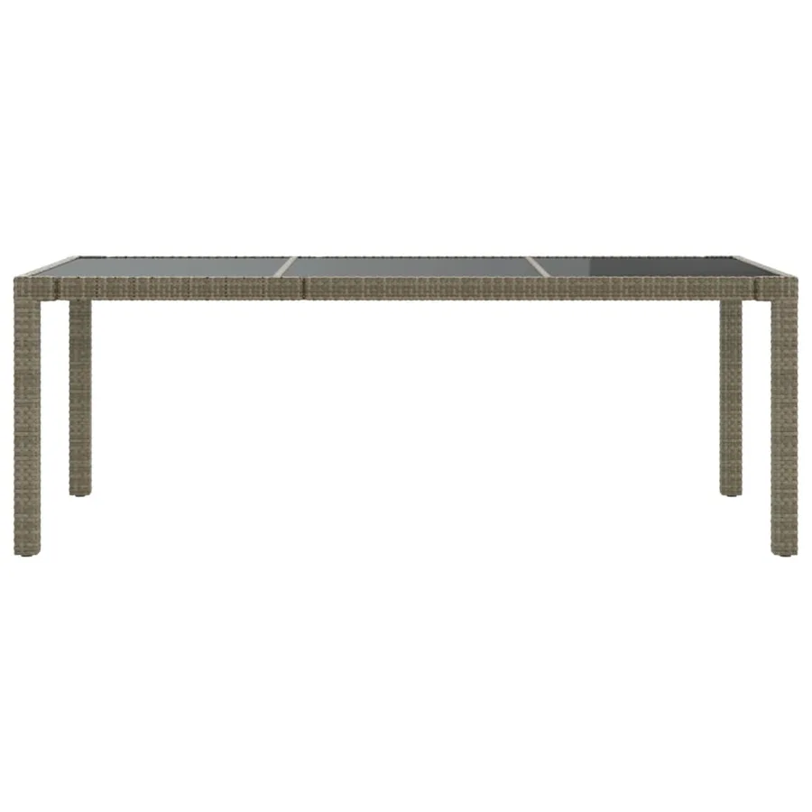 Ensemble à manger d'extérieur 9pcs coussins Résine tressée Gris - 9