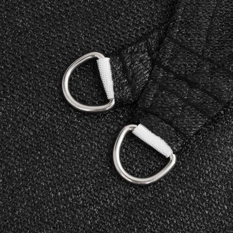 Voile d'ombrage 160 g/m² Noir 3x3x4,2 m PEHD - 5