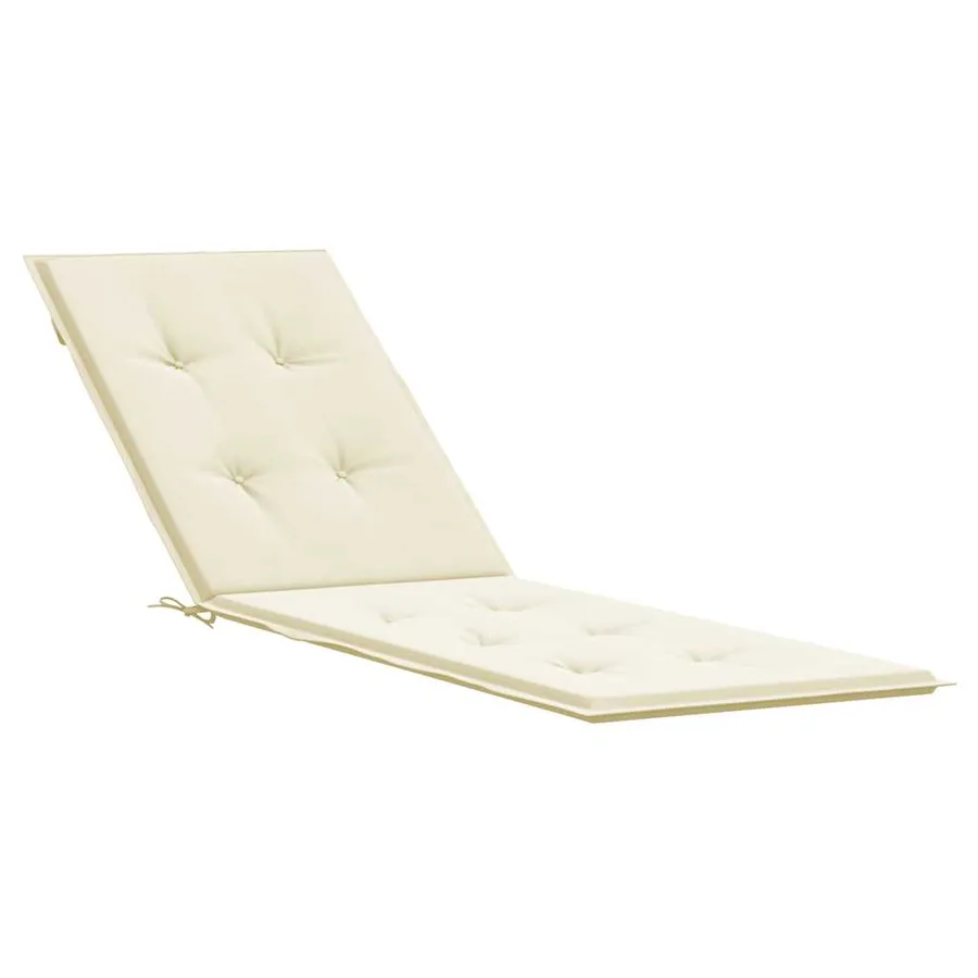 Coussin de chaise de terrasse crème (75+105)x50x4 cm - 2