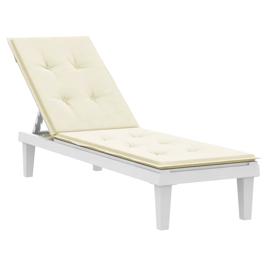 Coussin de chaise de terrasse crème (75+105)x50x4 cm - 3