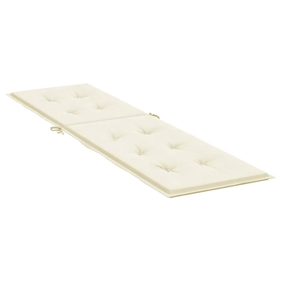 Coussin de chaise de terrasse crème (75+105)x50x4 cm - 4