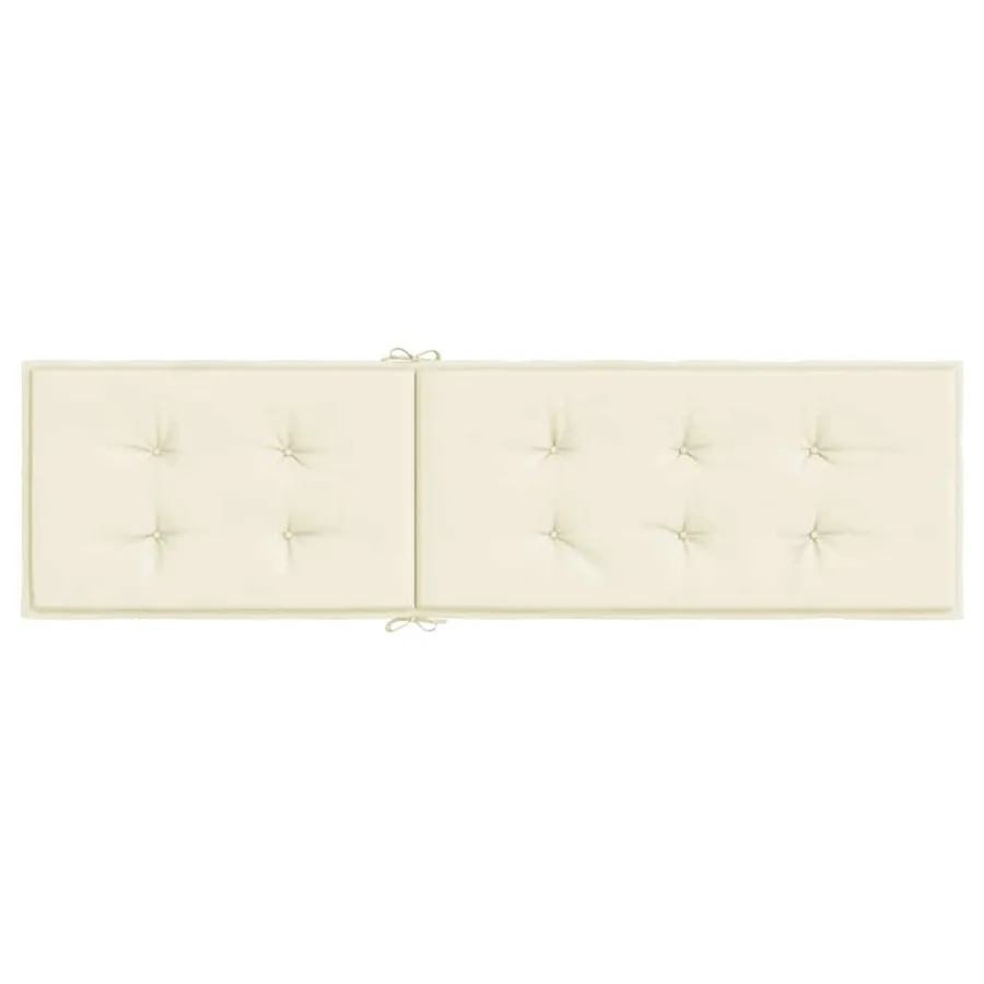 Coussin de chaise de terrasse crème (75+105)x50x4 cm - 5