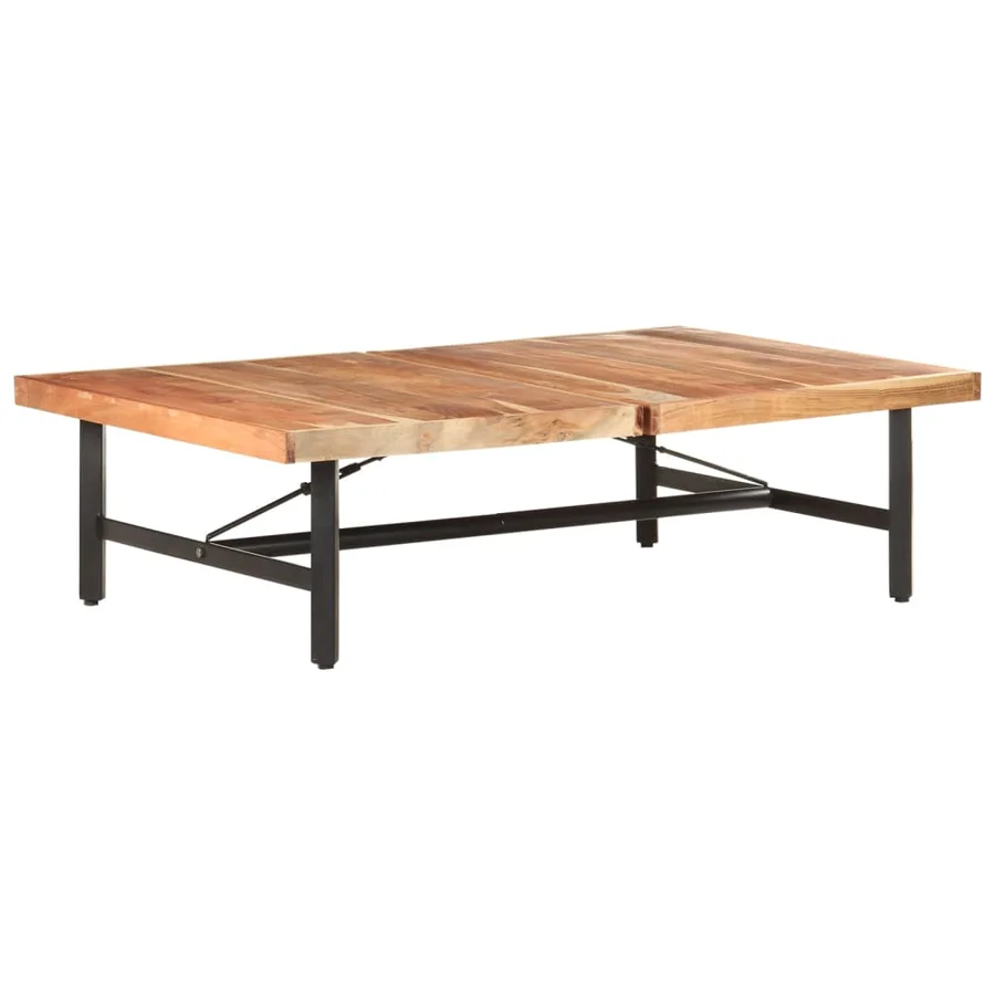 Table basse 142x90x42 cm Bois d'acacia massif - 7