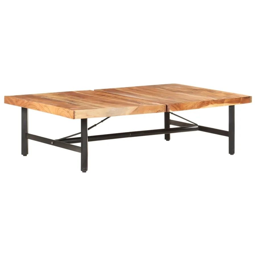 Table basse 142x90x42 cm Bois d'acacia massif - 9