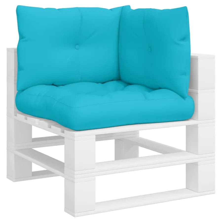 Coussins de palette lot de 3 turquoise tissu Oxford - 3
