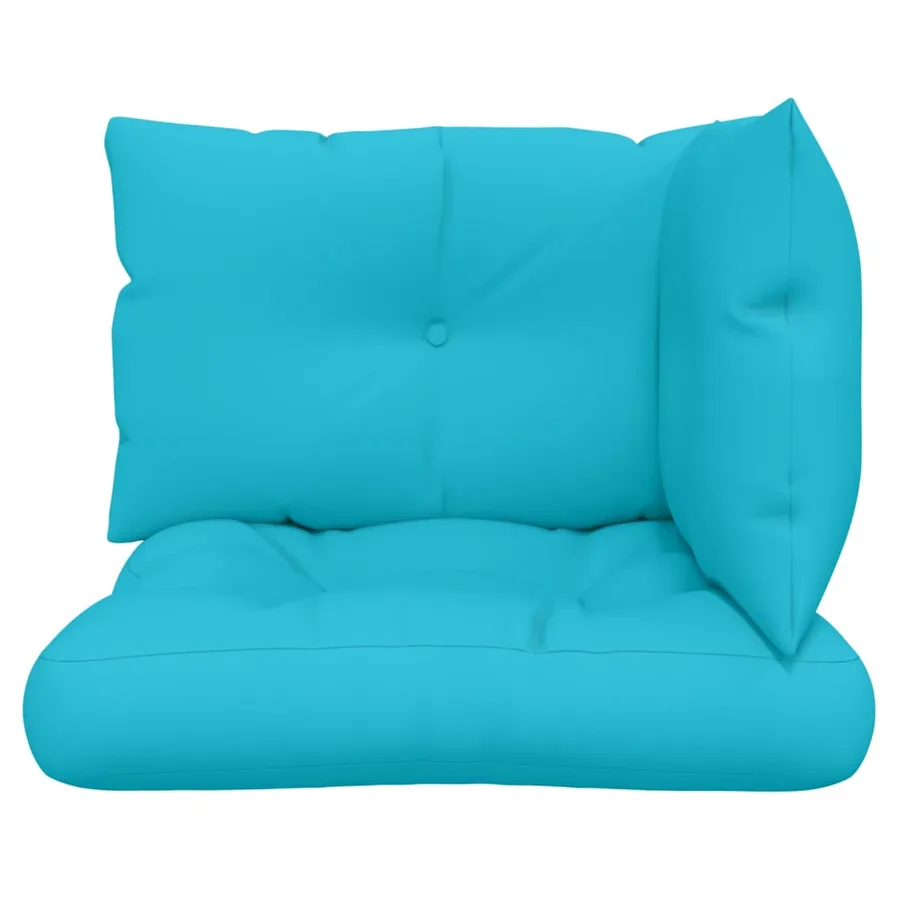 Coussins de palette lot de 3 turquoise tissu Oxford - 4