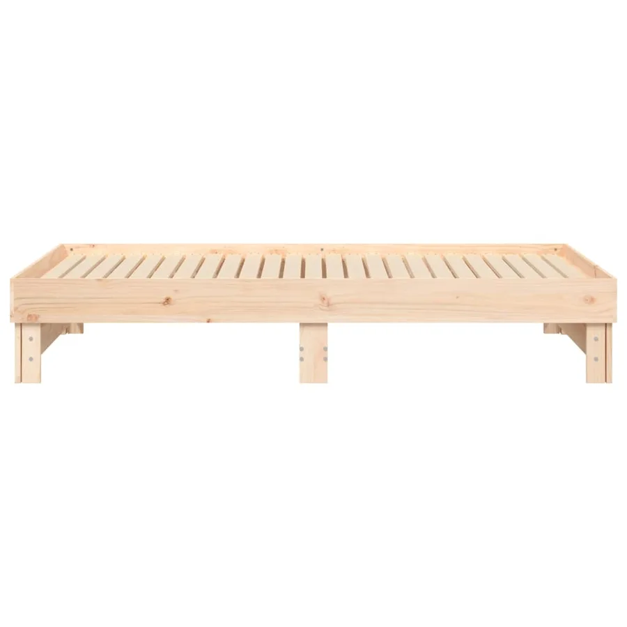 Lit coulissant 2x(75x190) cm Bois de pin massif - 10
