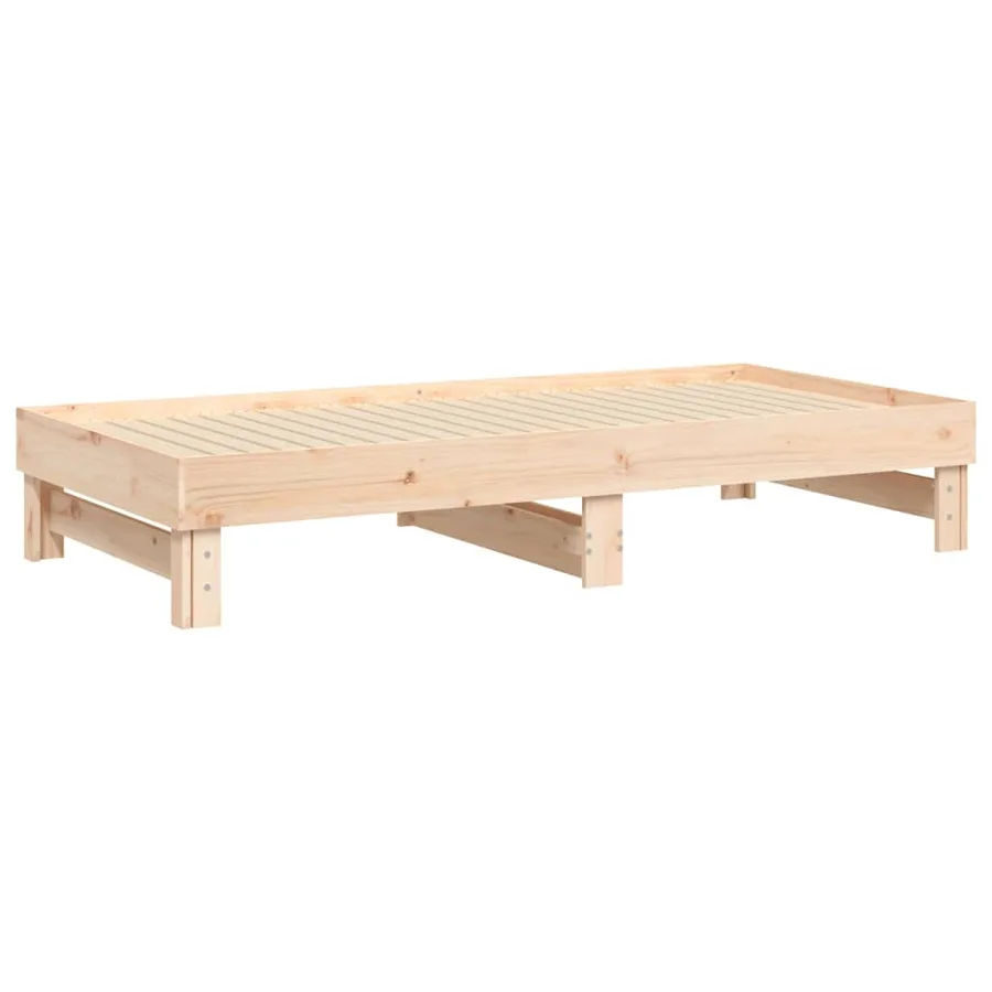 Lit coulissant 2x(75x190) cm Bois de pin massif - 8