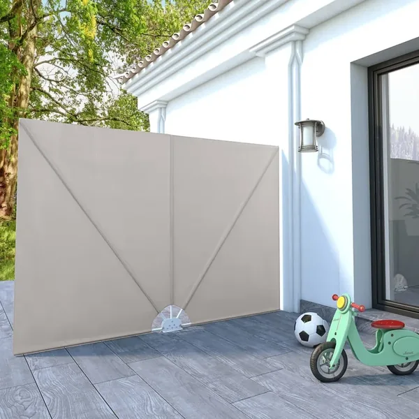 Auvent latéral pliable de terrasse Crème 240 x 160 cm