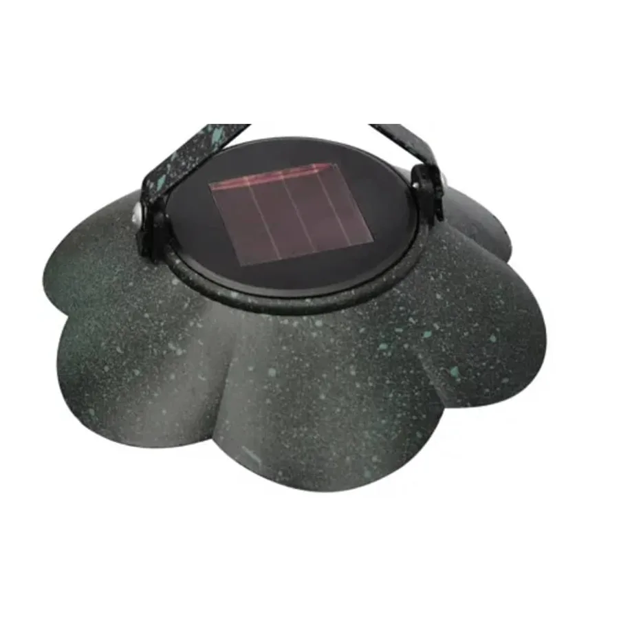 Panier à fleurs suspendu en fibre de coco avec LED solaire - 5