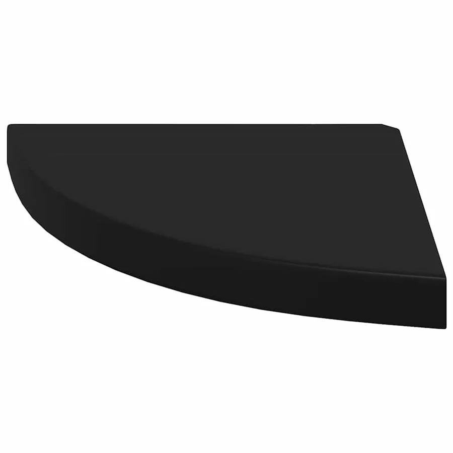 Étagère d'angle flottante noir 35x35x3,8 cm MDF - 5