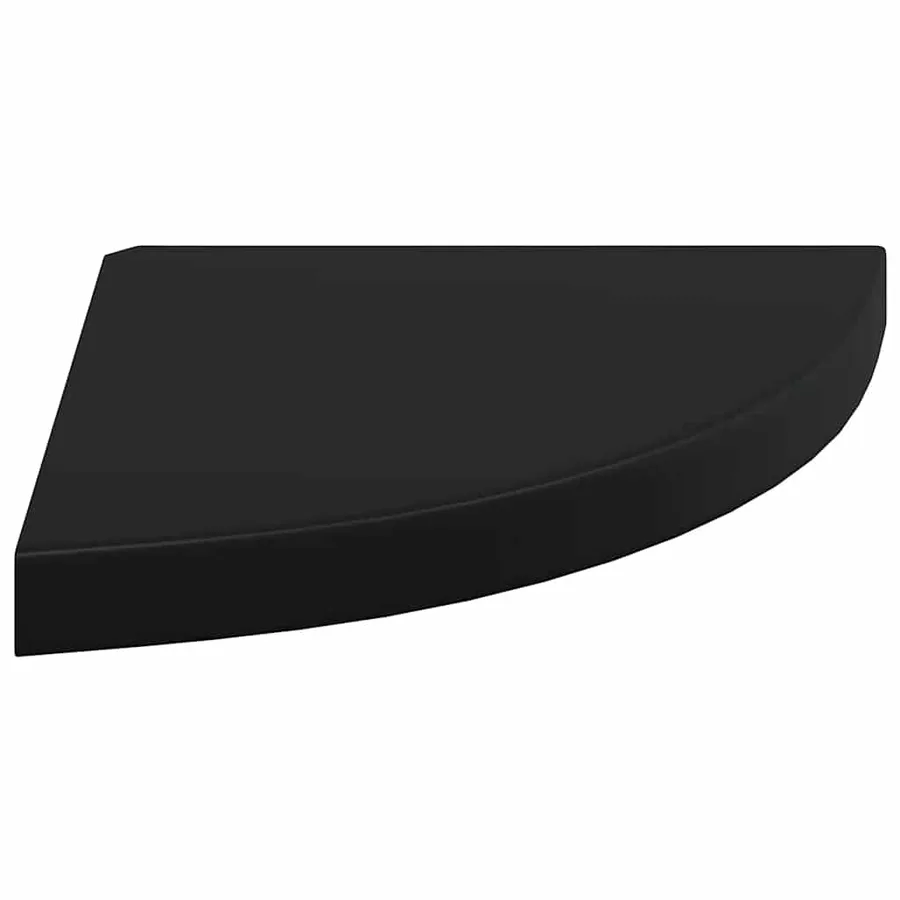 Étagère d'angle flottante noir 35x35x3,8 cm MDF - 6
