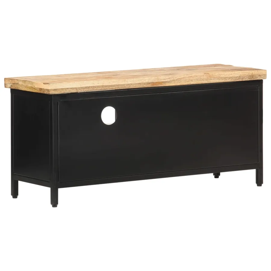 Meuble TV 90x30x41 cm Bois de manguier brut - 4