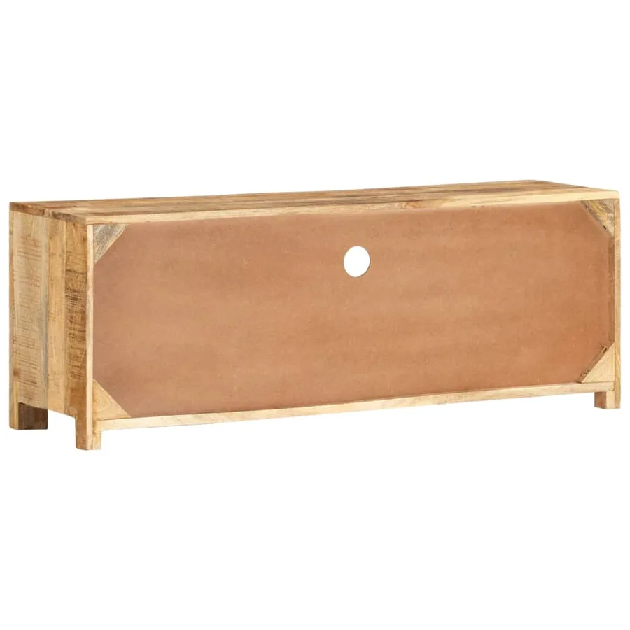 Meuble TV 110x30x40 cm Bois de manguier brut - 4